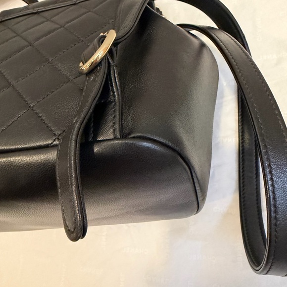 Chanel Duma Drawstring Backpack Quilted Lambskin Small Black - Picture 7 of 13